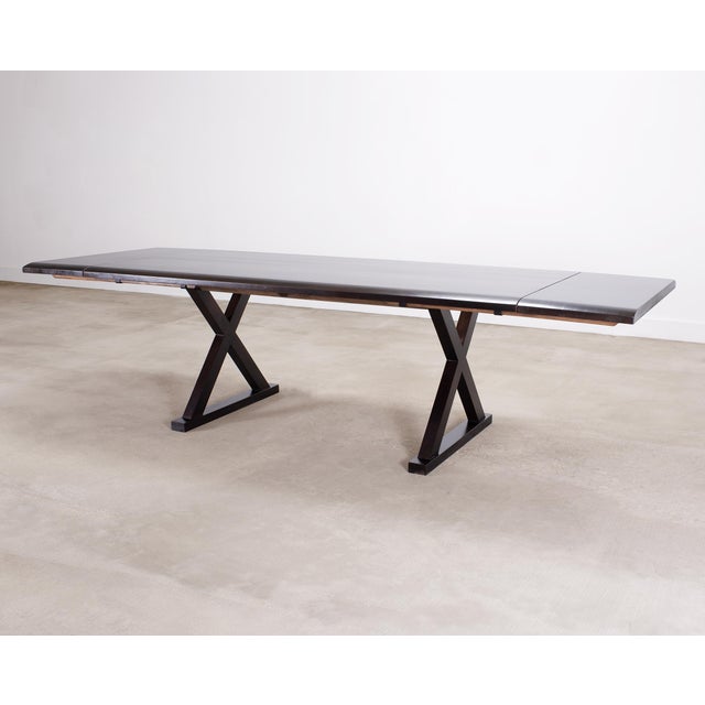 Christian Liaigre Christian Liaigre Style Ebony Oak Courier Dining Table 9.5 Ft For Sale - Image 4 of 18