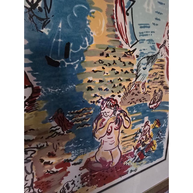 Mid Century Modern Raoul Dufy Style Lithograph For Sale - Image 4 of 6