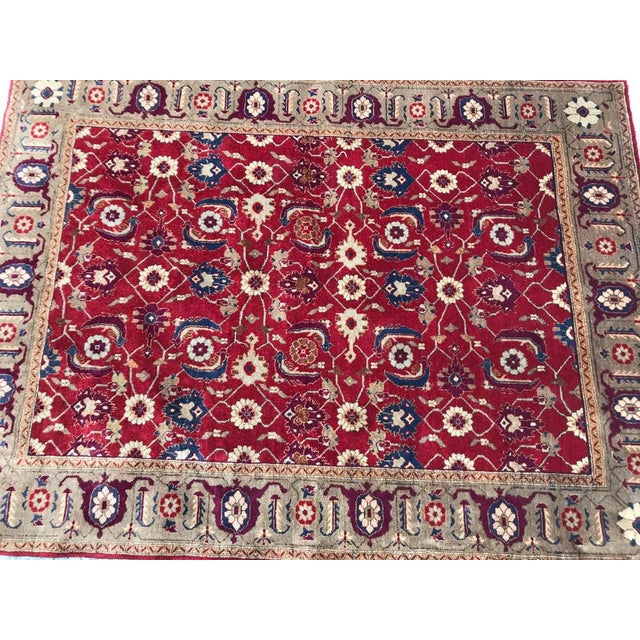 Brown Vintage Karabagh Rug, 1980s For Sale - Image 8 of 17