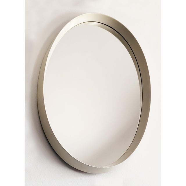 Mid-Century Modern Vintage Oval Mirror, 1970s For Sale - Image 3 of 11