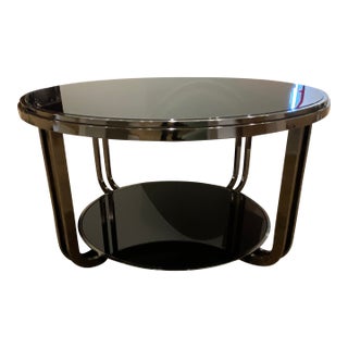 Beautiful Smoked Glass Cocktail Table For Sale