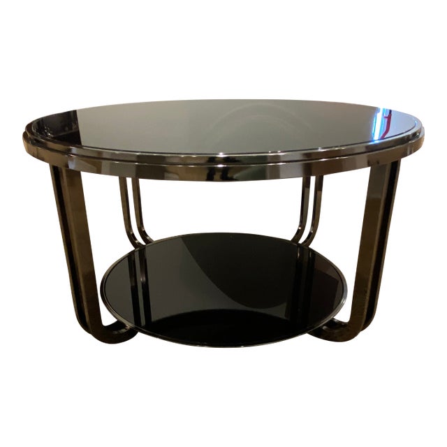Beautiful Smoked Glass Cocktail Table For Sale