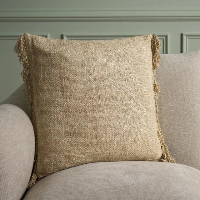 Coastal Lumiza Pillow - Natural - 20" x 20" For Sale - Image 3 of 4