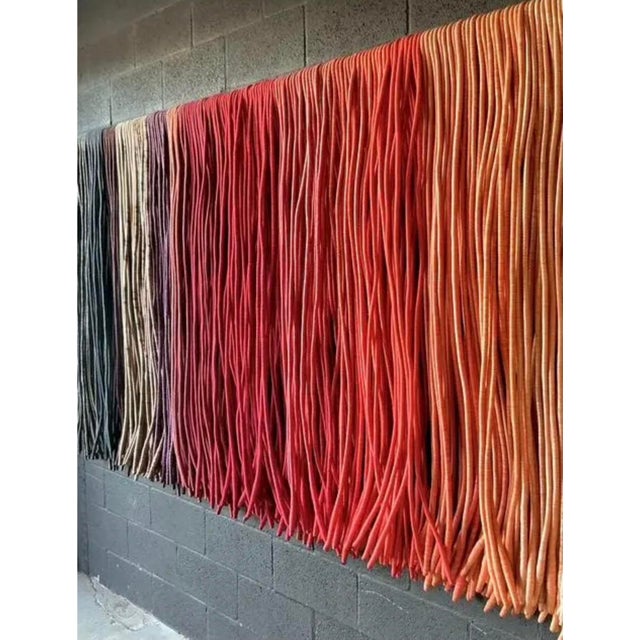 Mid-Century Modern Vintage Boho 1980s Barbara Barron Monumental Fiber Art Wall Sculpture For Sale - Image 3 of 12