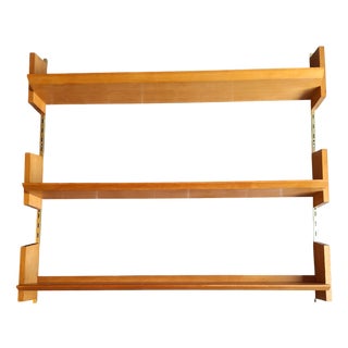 Adjustable Vintage Wall Shelf in Teak, 1970s For Sale