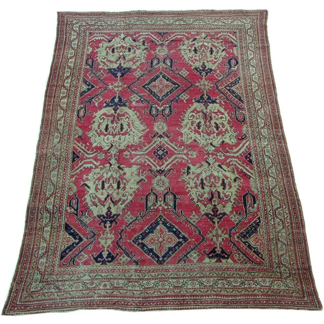 19th Century 19th Century Tribal Oushak Rug For Sale - Image 5 of 5