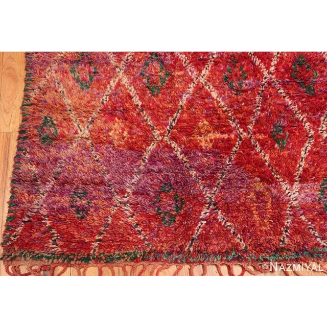 Nazmiyal Collection Vintage Moroccan Geometric Purple Rug For Sale In New York - Image 6 of 6