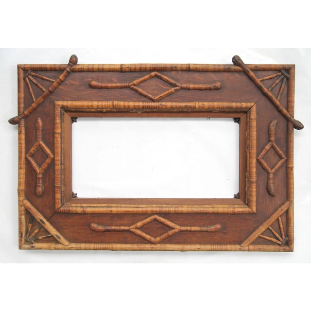 Victorian Era Bamboo and Quarter Sawn Oak Frame For Sale - Image 10 of 10