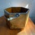 Hollywood Regency 1970s Modernist Hexagonal Burl Olive Wood Chrome Handle Basket For Sale - Image 3 of 8
