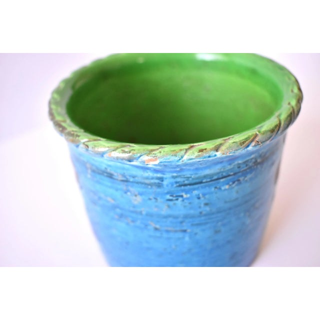 Blue Mid-Century Aldo Londi for Bitossi Rimini Blue Planter Pot Cachepot For Sale - Image 8 of 12