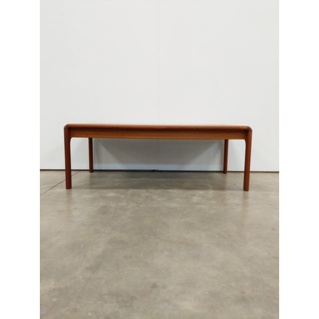 Authentic vintage mid century modern teak coffee table. By O'Donnell Design Ltd. Maker's label on bottom. This piece is in...