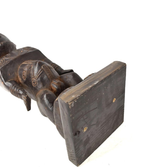 Wood Early 20th Century Buyu (Boyo) Male Figure on Custom Base For Sale - Image 7 of 7