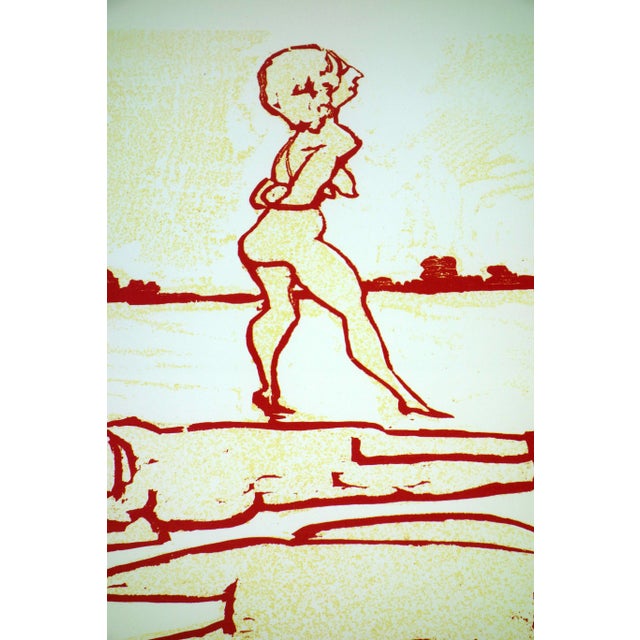 Mino Maccari, Composition, Lithograph, 1980s For Sale - Image 3 of 8