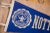 Mid-Century Modern Vintage Nott Terrace High School Felt Flag For Sale - Image 3 of 3