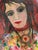 Boho Chic Juliette Chayet Cole “Empress Elisa” Original Mixed-Media Portrait, Framed For Sale - Image 3 of 9
