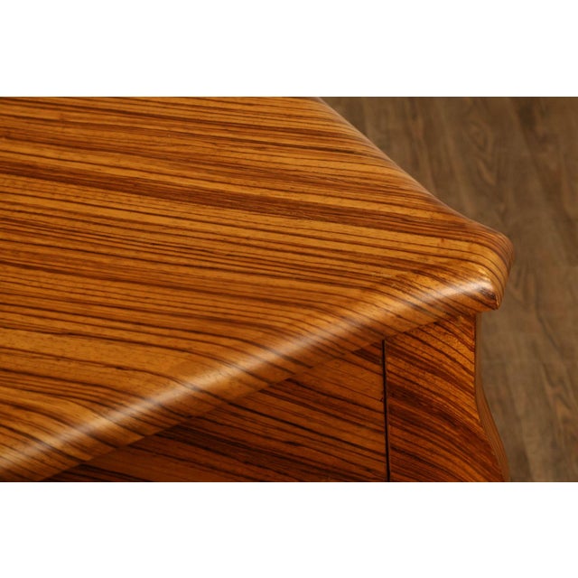 Wood William Switzer Louis XV Zebrawood Bureau Plat Writing Desk For Sale - Image 7 of 18