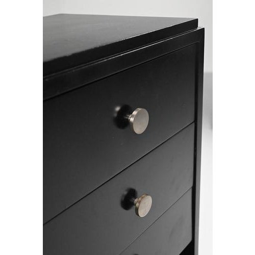 Black Art Deco Cabinet with Nickel Plated Handles For Sale - Image 8 of 13