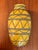 Early 20th Century Antique Moroccan Ceramic Vase Maize Yellow With Metal Moorish Filigree Overlay For Sale - Image 5 of 7