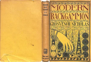 "Modern Backgammon" 1928 Nicholas, Grosvenor