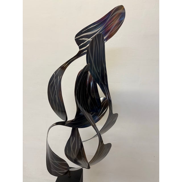 Black Curtis Jere Artisan House Modern Indoor/Outdoor Floor Sculpture, 2004 For Sale - Image 8 of 12