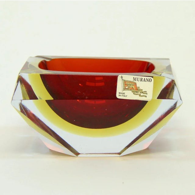 Sommerso Murano Glass Ashtray by Alessandro Mandruzzato, 1960s For Sale - Image 3 of 4