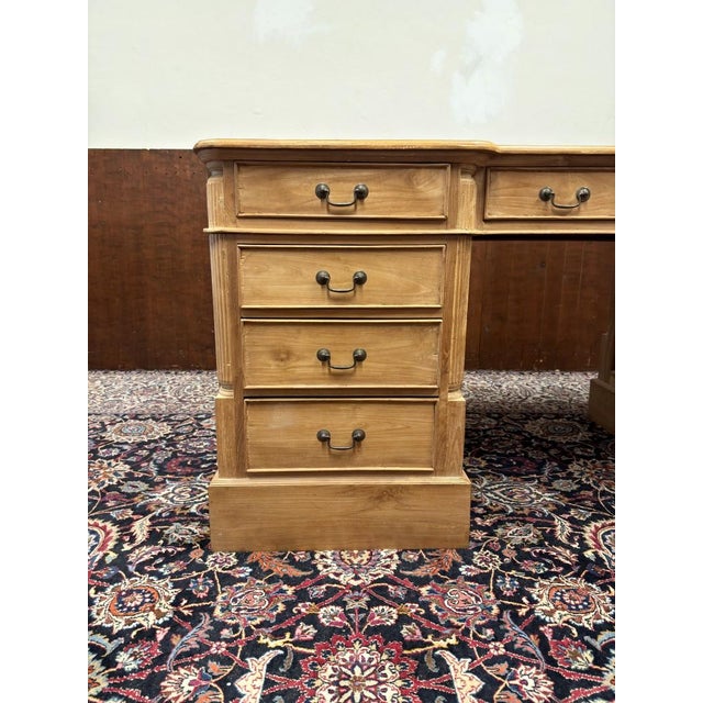 English Teak Wood Desk For Sale - Image 9 of 18