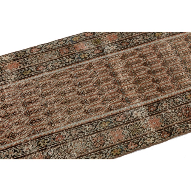19th Century Antique Malayer Wool Runner Rug With Repeating Boteh Motif For Sale - Image 9 of 10