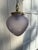 American Vintage Glass Heart Shade With Brass Hanging Fixture For Sale - Image 3 of 7