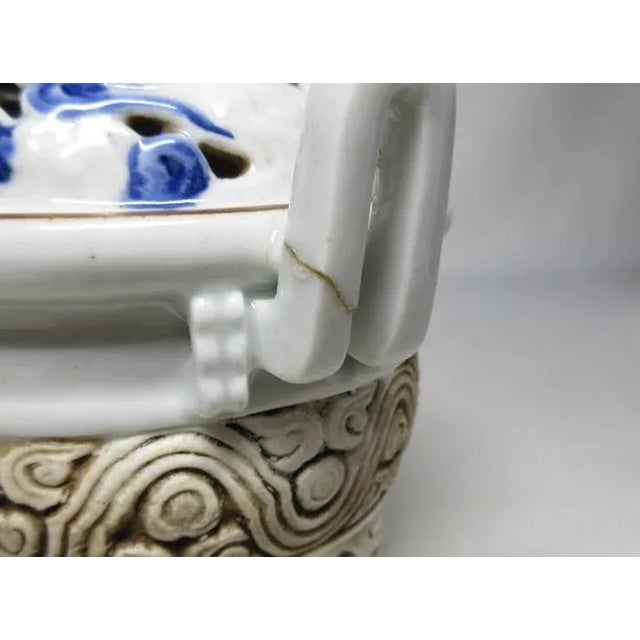Ceramic 19th Century Japanese Hirado Porcelain Incense Burner For Sale - Image 7 of 8