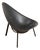 Tripod Easy Chair in Black Tubular Steel and Black Fiberglass Seat Shell by Ed Mérat for Unbekannt, 1958 For Sale