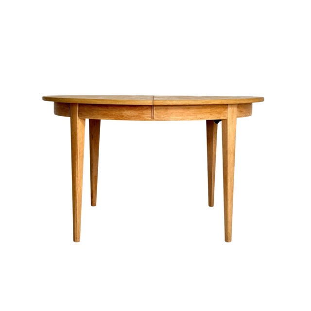 Extendable Round Oak No 55 Table from Omann Jun, 1960s For Sale - Image 15 of 15