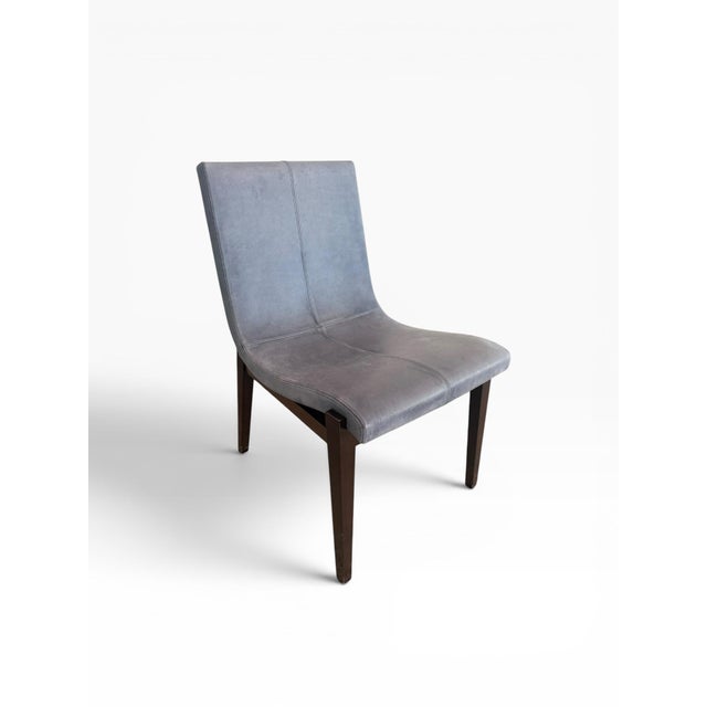 Early 21st Century Set of 6 Holly Hunt Studio H Modern Leather Dining Chairs For Sale - Image 5 of 14