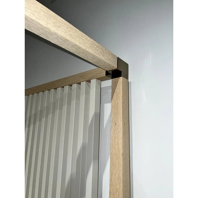 Almond Light Oak Modern Bed King For Sale - Image 8 of 9