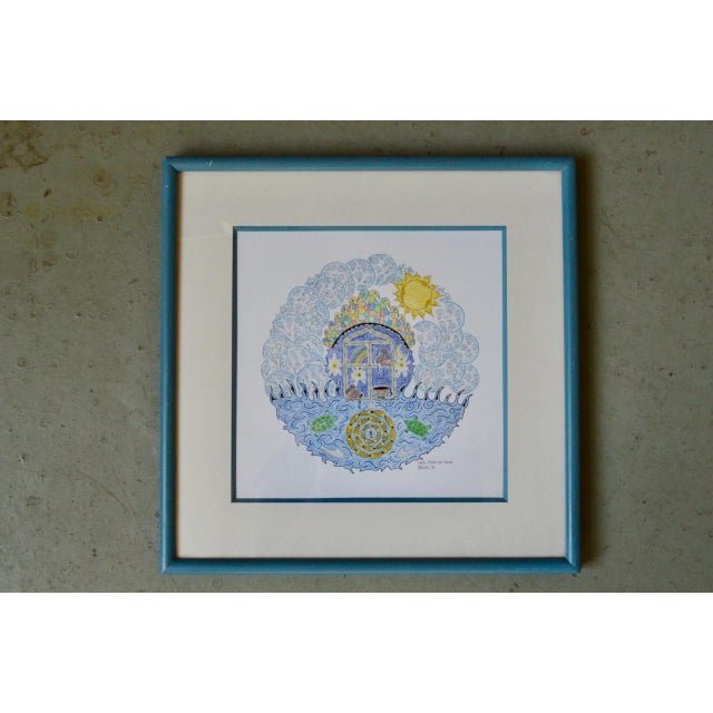 Mika Sofia da Silva, Composition, 1991, Colored Artwork, Framed For Sale - Image 6 of 7