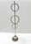 Vintage Brass Fingertip Towel Stand With Crystal Accent Base For Sale - Image 4 of 7