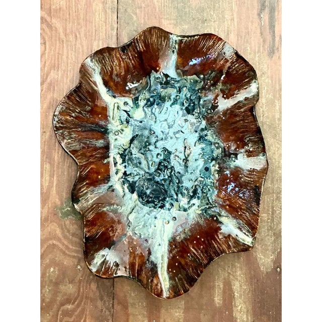 Vintage Organic Form Ceramic Dish For Sale In West Palm - Image 6 of 12