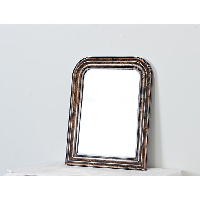 French 19th Century Faux Bois Louis Philippe Mirror For Sale In Baton Rouge - Image 6 of 8