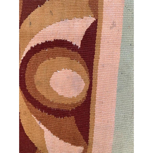 Light Yellow Long Antique French Aubusson Fragment Tapestry For Sale - Image 8 of 14