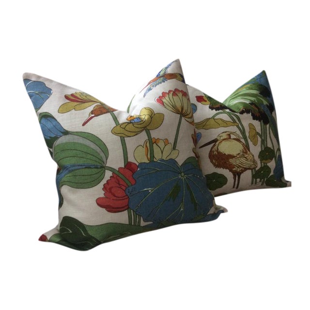 From inimitable design house, GP and J Baker, comes a pair of pillows in one of their most iconic prints . “Nympheus” is a...