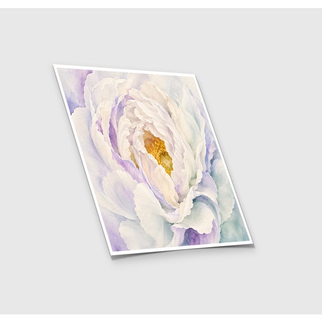 Not Yet Made - Made To Order Atelier Aria Lumae Peony Symphony Aquarelle Fine Art Cotton Rag Panels Set of 3 For Sale - Image 5 of 18