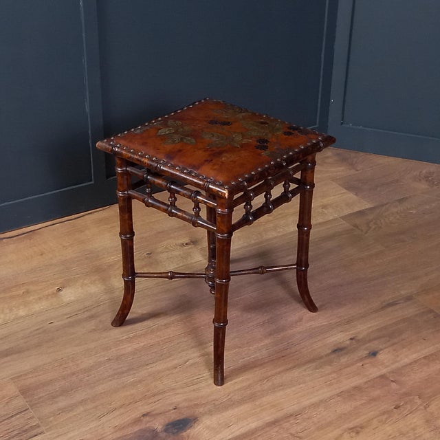 Art Nouveau Stool by George Hulbe, 1880 For Sale - Image 13 of 15