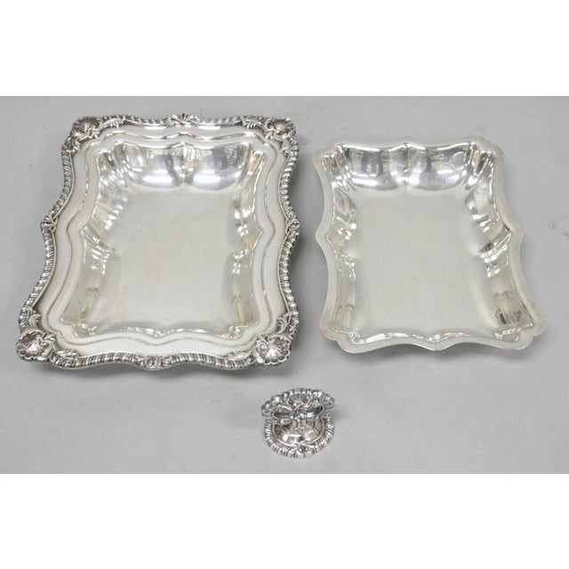 Vintage Canterbury English Regency Silver Plated Covered Vegetable Serving Dish For Sale - Image 9 of 14