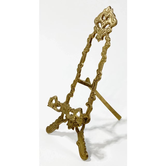 Victorian Victorian Style Brass Table Easel For Sale - Image 3 of 5