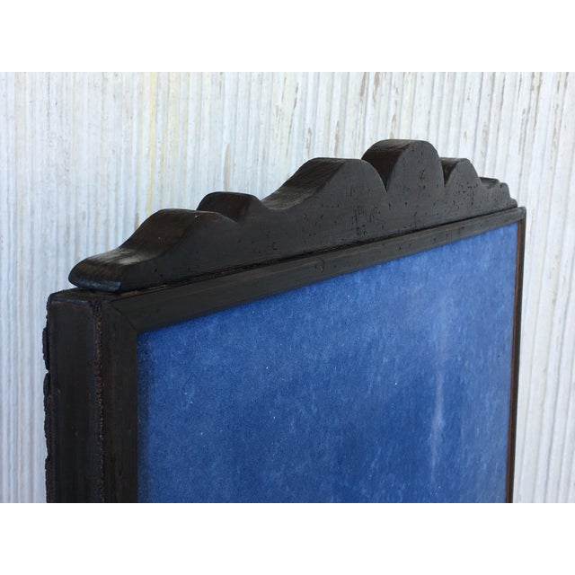 Wood 20th Century French Bulletin Board With Lyre Legs Style For Sale - Image 7 of 11