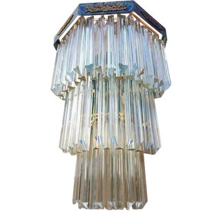 Trimmed Glass Wall Lamp from Venini, 1960s For Sale