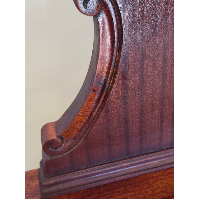 Red Antique 1900s Chippendale Carved Paw Foot Sideboard Colonial Island Mahogany For Sale - Image 8 of 13