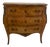 Louis XV Bombé Commode in Chevron Marquetry and Emperador Marble, 1890s For Sale