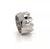 Late 20th Century Late 20th Century Fred of Paris 18k White Gold 12mm Wide 3 Tier Crown Band Ring - Size 7.25 For Sale - Image 5 of 8