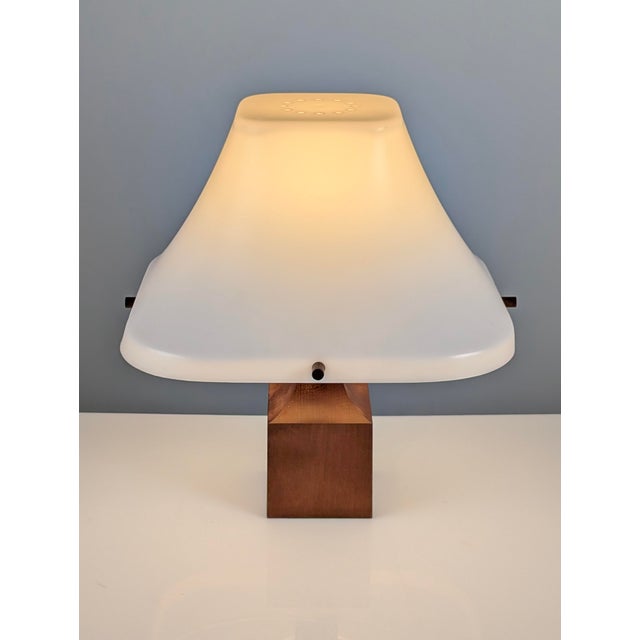 Danish Modern Teak Table Lamp with Pagoda Acrylic Shade, 1960s For Sale - Image 9 of 11