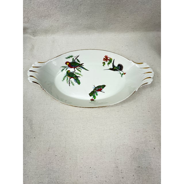 Pillivuyt et Cie Vintage Exotic Birds Gratin Dish For Sale - Image 4 of 12